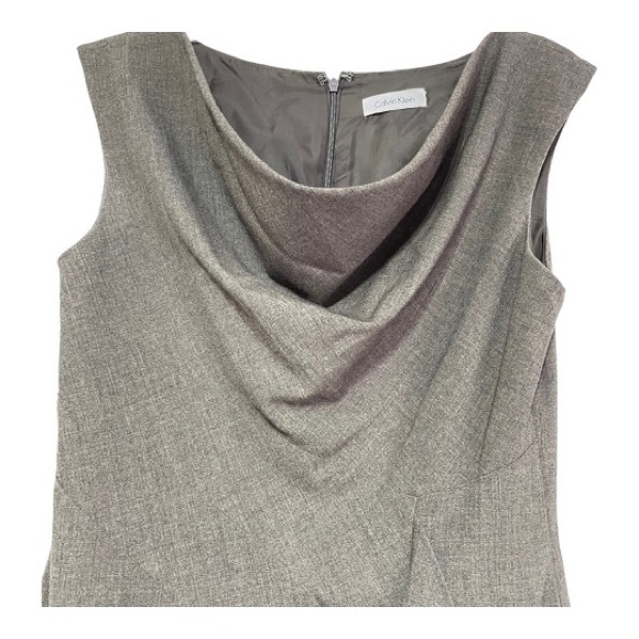 Calvin Klein Sleeveless Faux Wrap Dress - Picture 2 of 9